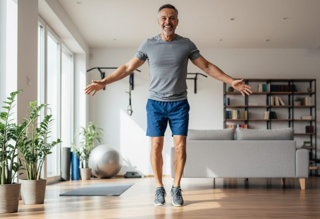 身体が軽くなった中年男性