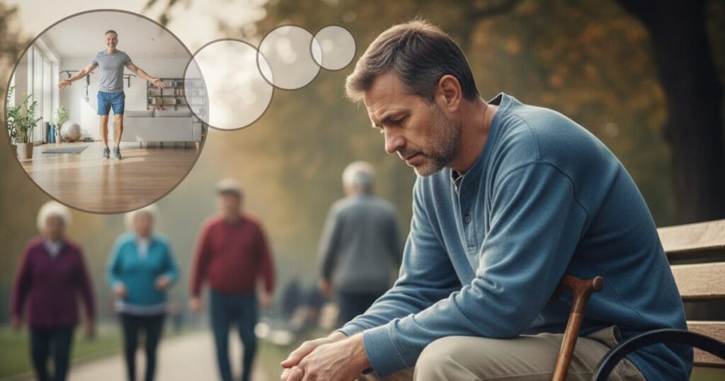 筋肉量が低下した中年男性